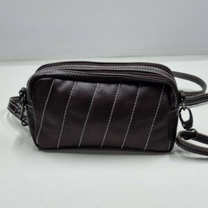 Quilted box-like handbag